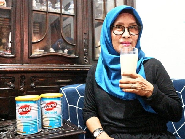 Susu yang Mamah konsumsi yaitu Boost Optimum dari Nestle Health Science 